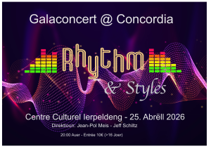 Galaconcert 'Rhythm & Styles' vun der Musek am Centre culturel @ Ierpeldeng-Sauer